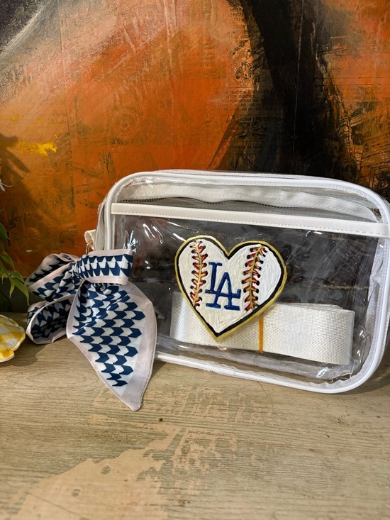 Upcycled Handbags - LA Custom Clear Stadium Bag Handpainted